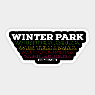 I Love Winter Park Colorado USA Vintage Tshirt Gift Idea Sticker